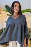 Made in Italy Santos Artist Smock Graphite /14 =